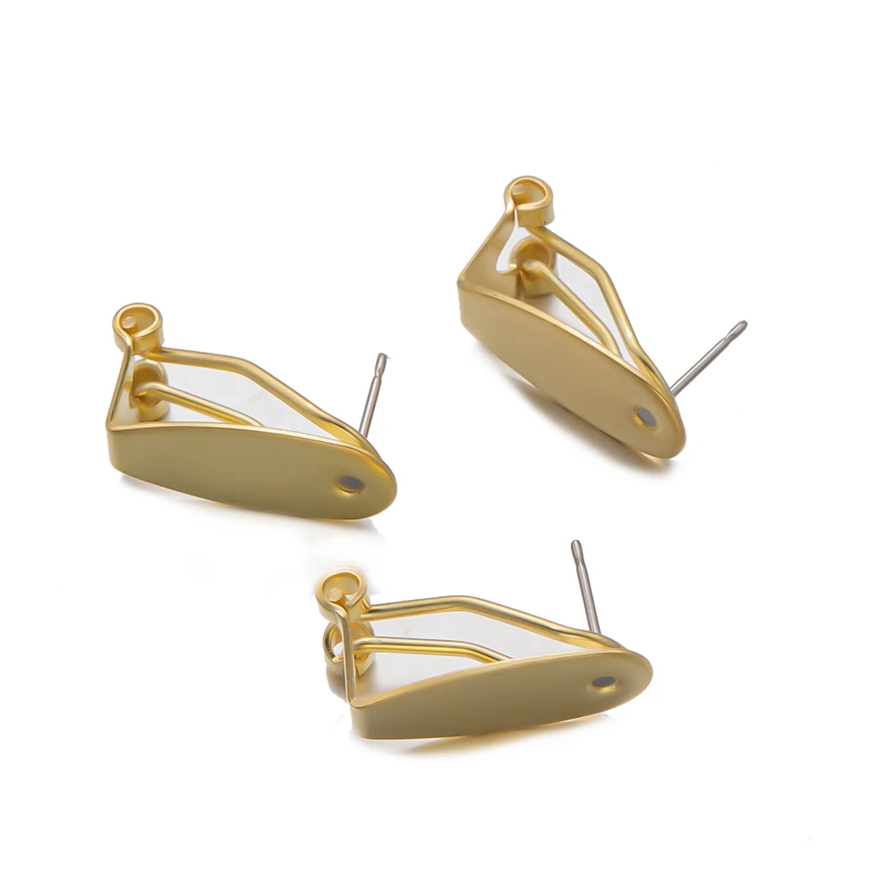 10 Stück 9 x 20 mm hypoallergene Ohrring-Clips mit flacher Rückseite, leere Basis, DIY-Ohrring-Schmuckherstellung, nicht durchbohrte Ohren-Komponenten – Detail 4