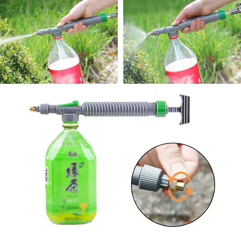 Manual High Pressure Air Pump Sprayer Adjustable Drink Bottle Spray Head Nozzle Garden Watering Tool Sprayer Agriculture Tools air pump sprayer