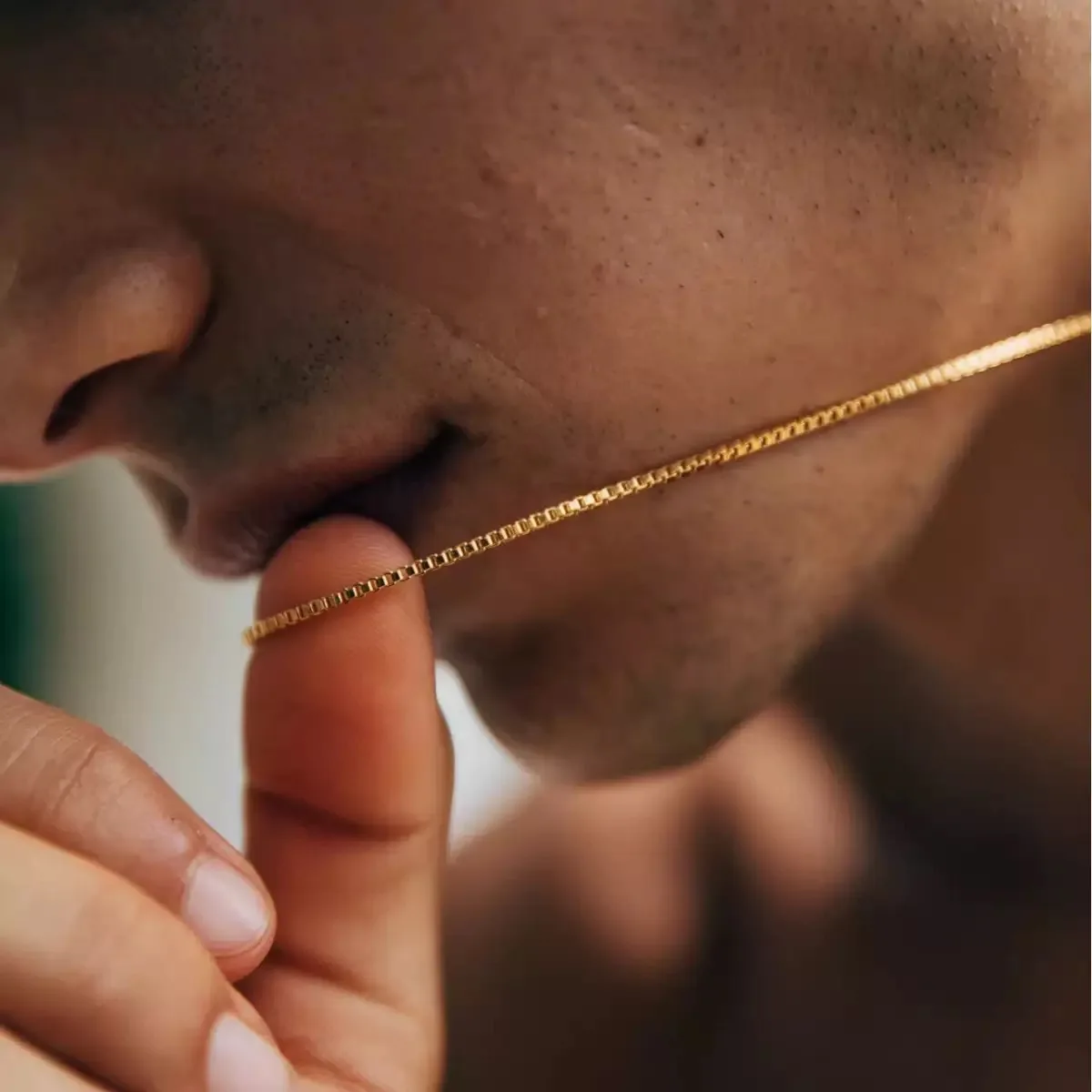 Gold-Plated Sterling Silver Necklace – Elegant 1mm Box Chain