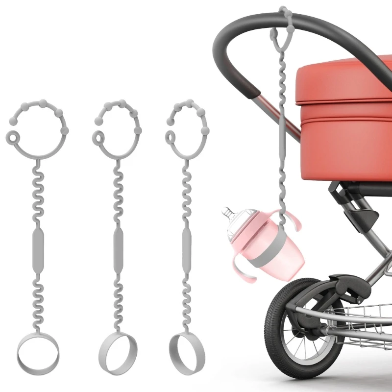 Baby Feeding Accessories Toy Safety Strap Stretchable Silicone Pacifier Clips Baby Toddler Bottle Toy