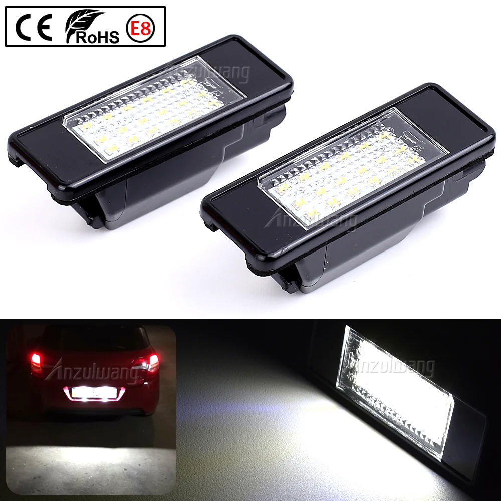 

2pcs 12V Canbus LED Car license plate light Number lamp For Citroen C2 C3 C5 C6 C8 For Peugeot 106 1007 207 307 406 407 607