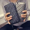 Famous Brand Luxury Pop Punk Rivets Long Women Vintage Multifunction Coin Pocket Purse Card Holder Female Clutch Wallets 3