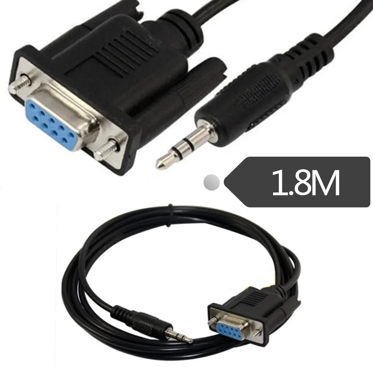 

9 Pin RS232 DB9 Female TO 3.5mm 3P Male Jack Serial Cord 180CM Cable Adapter