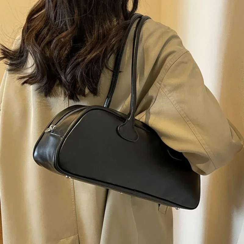 Sense Retro Pu Zipper Ladies Shoulder Bags Trend Light Luxury Bags Women Handbag Bolsas Femininas