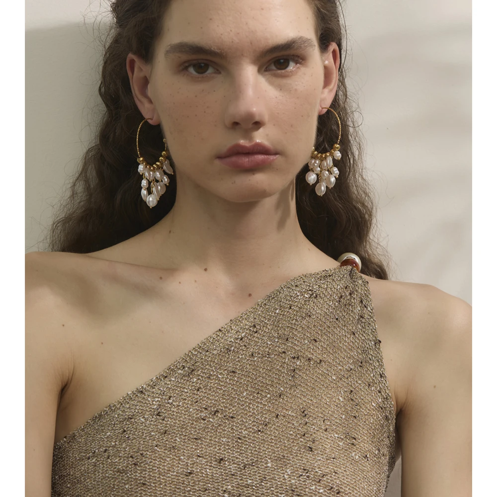 Yhpup Earrings Baroque Simulated Pearls Drop Women