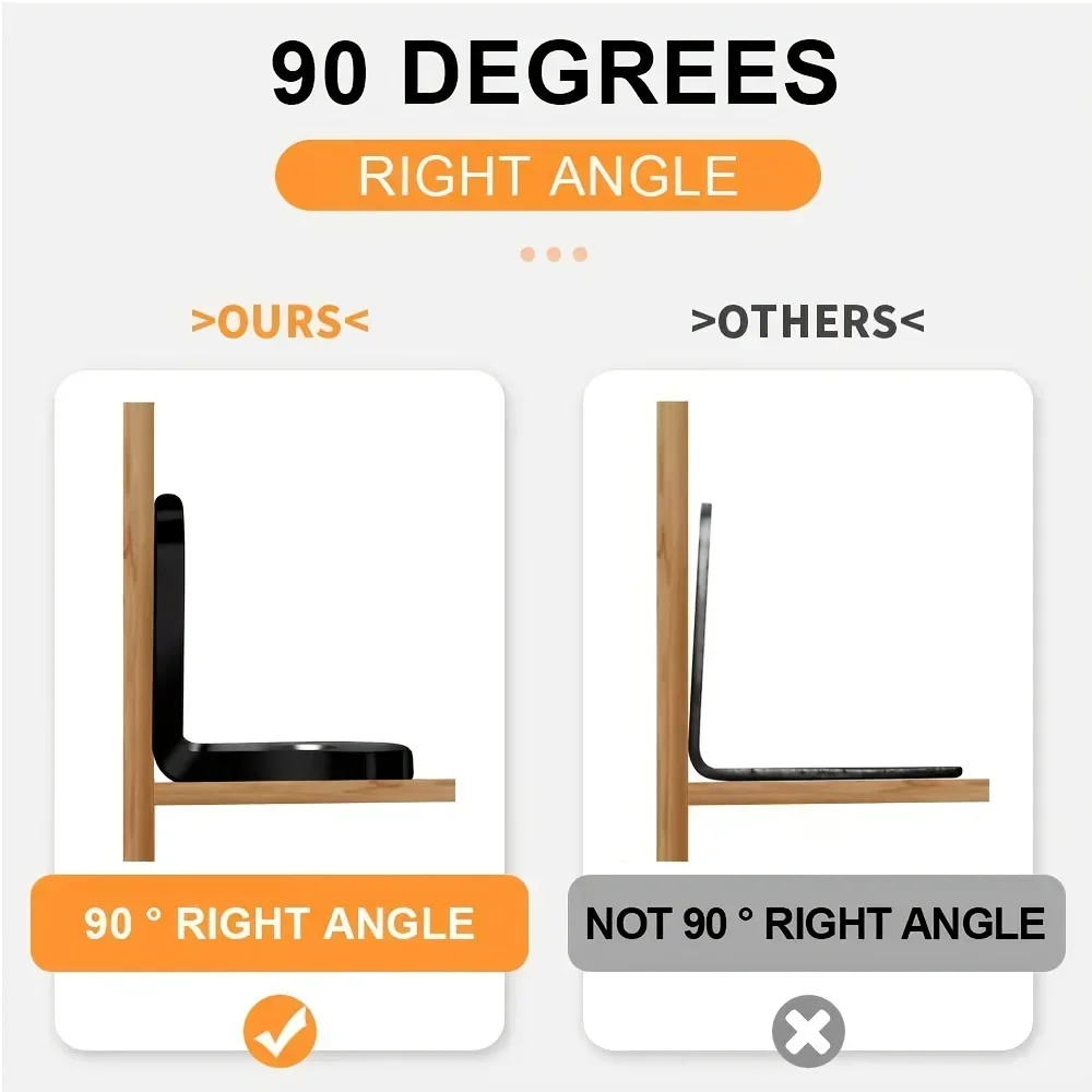 L Bracket Corner Bracket Set Metal L Brackets Shelves Wood Furniture Cabinets Chairs Drawers 40pcs With 80 Screws