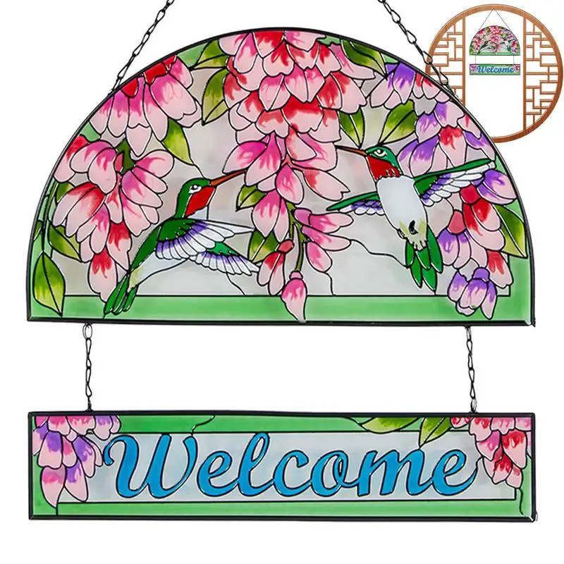 Colibrì In Vetro Colorato Impiccagioni Per Finestre Uccelli Arazzi Per Finestre Con Catena E Gancio Colibrì Pannello Per Finestre Ornamento