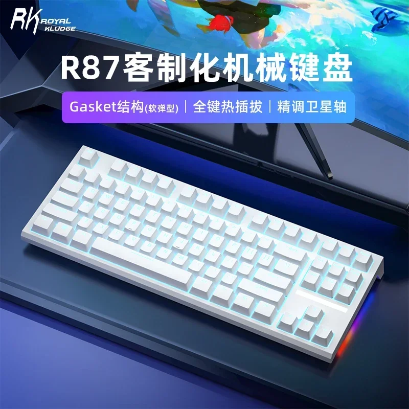 EPOMAKER x LEOBOG Hi75 Barebone-Kit für Mechanische Tastaturen aus Aluminiumlegierung, Gasket Gaming-Tastatur mit Kabel, programmierbare, Hot- Swap, NKRO für Win/Mac