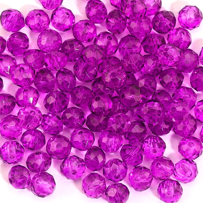 Sparkling Faceted Glass Rondelle Beads for Jewelry Crafting and DIY Accessories