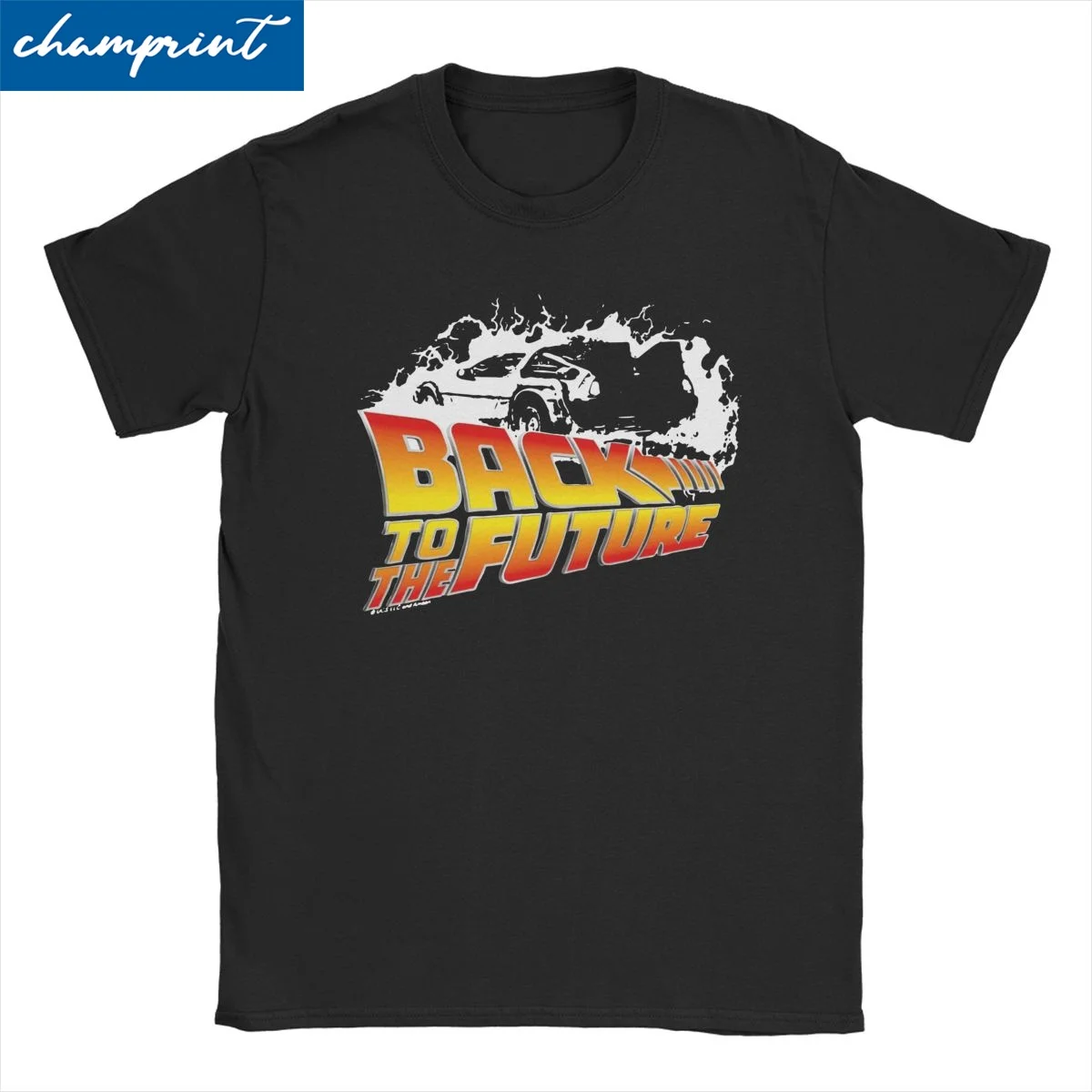 

Мужские и женские футболки Ретро Назад в будущее винтажные футболки из чистого хлопка с коротким рукавом Футболка с круглым вырезом одежда с графическим рисунком