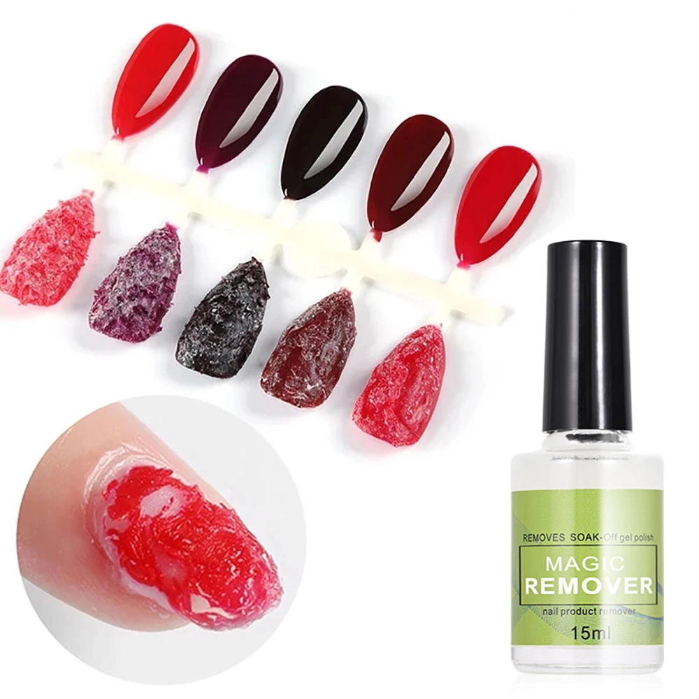 Professional Nail Polish Remover Burst Nail Gel (Don't Hurt Nails) 3 mins Quickly Removes Soak-Off Gel Polish UV Nail Lacquer 6