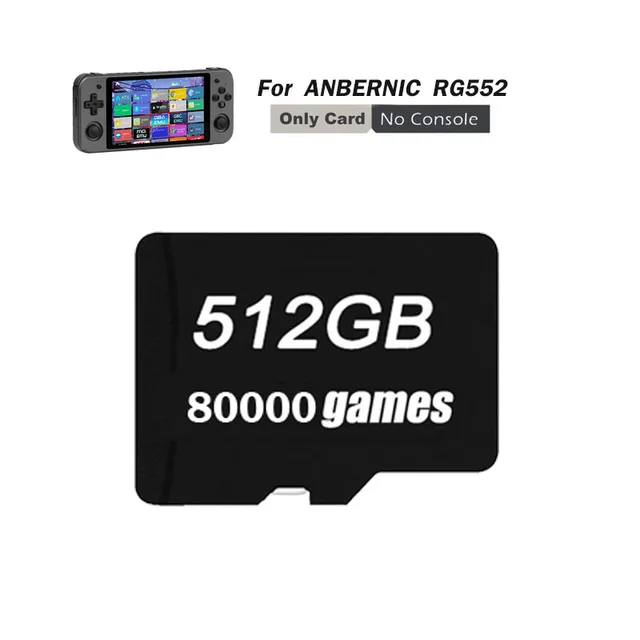 512GB 80000 Games TF Card Preloaded Games for ANBERNIC RG552 ONLY 