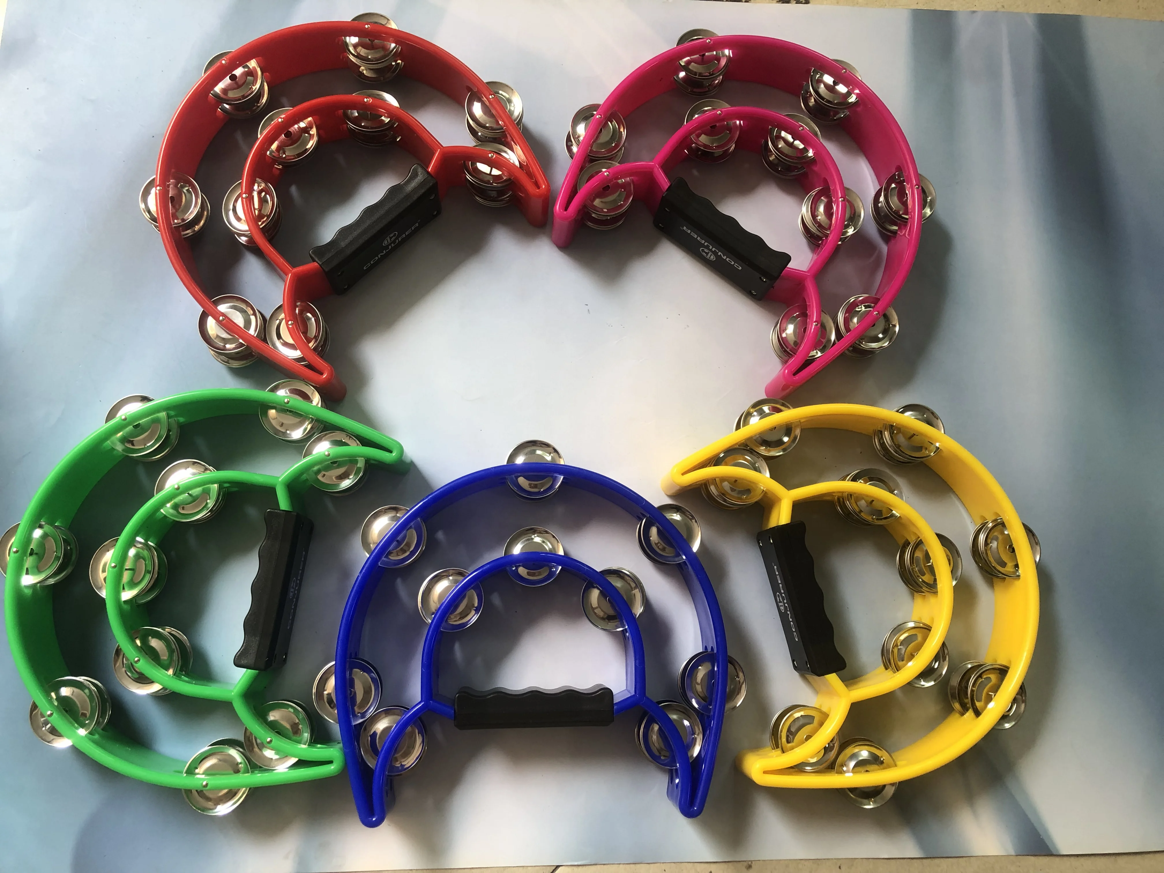 Hand Bell Orff Tambourine Layer Tambourine Five Colors Percussion Instrument Kids Musical Gift Educational Toys Party