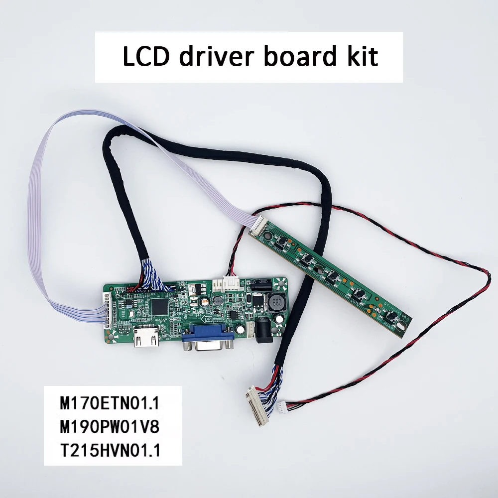 M170ETN01.1 M190PW01V8 T215HVN01.1 VGA HDMI 입력용 LCD 드라이버 보드 키트(1개 보드에 통합된 정전류