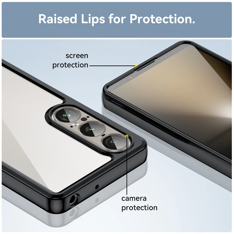 Transparent Colorful TPU Protective Phone Case Cover