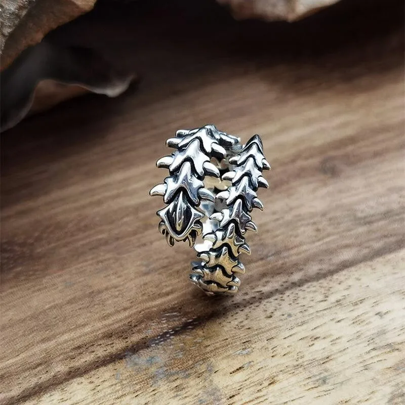 Anime Punk Centipede Ring For Teen Metal Gothic Vintage Winding Couple Opening Ring For Man Party Gift Tokyo Ghoul anime ring