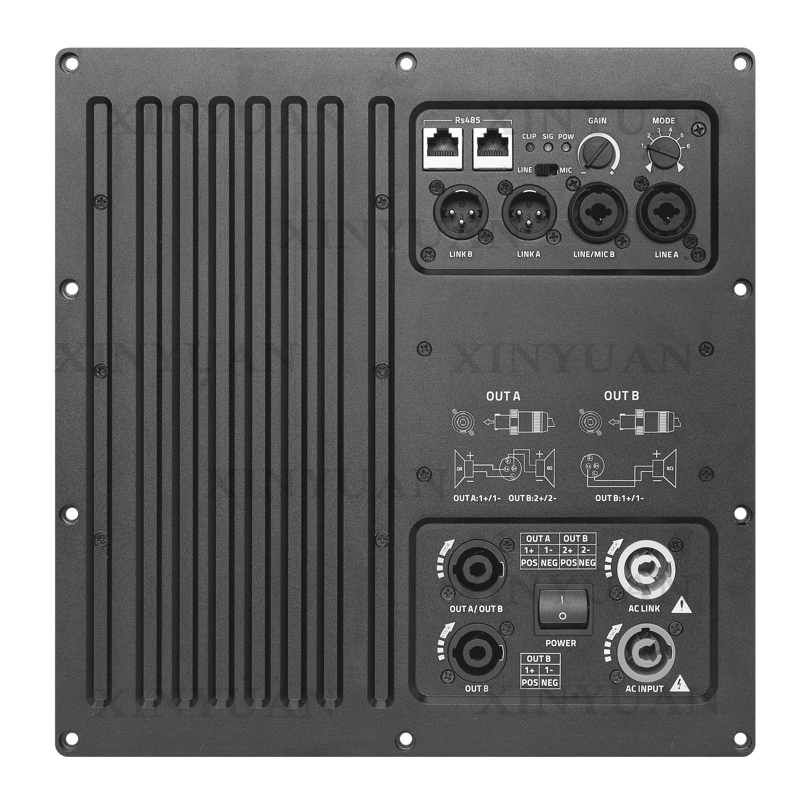 3-Channel Loudspeaker Dsp Audio Processor Amplification Subwoofer ...