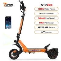 Trottinette électrique TOFUN TF3 PRO 1200W avec application, vitesse maximale 50 km/h, autonomie 40-50 km, 48V 15.6Ah, pneus 10 pouces, 4 modes, pliable 1