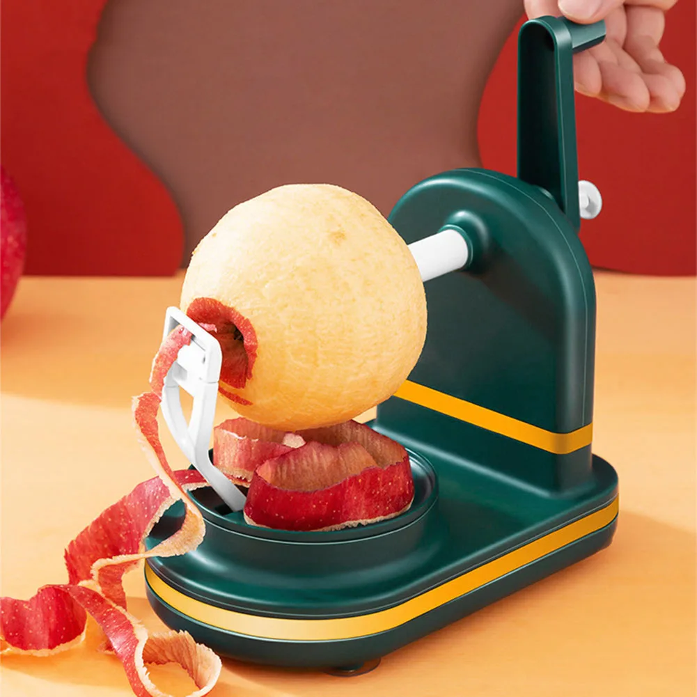 3-in-1 Hand-cranked Rotating Fruit/Vegetable Peeler Stainless Steel Blades Apple Cutter Household Peeling Machine Kitchen Gadget 3