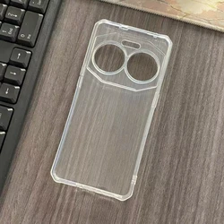 Transparent Black Silicone Protective Phone Case with Soft TPU Back Cover for IIIF150 Air 3S (Clear)