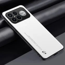 Ultra Thin Vegan Leather Shockproof Silicone Phone Case - Minimalist Design for Redmi K90 (WHITE)