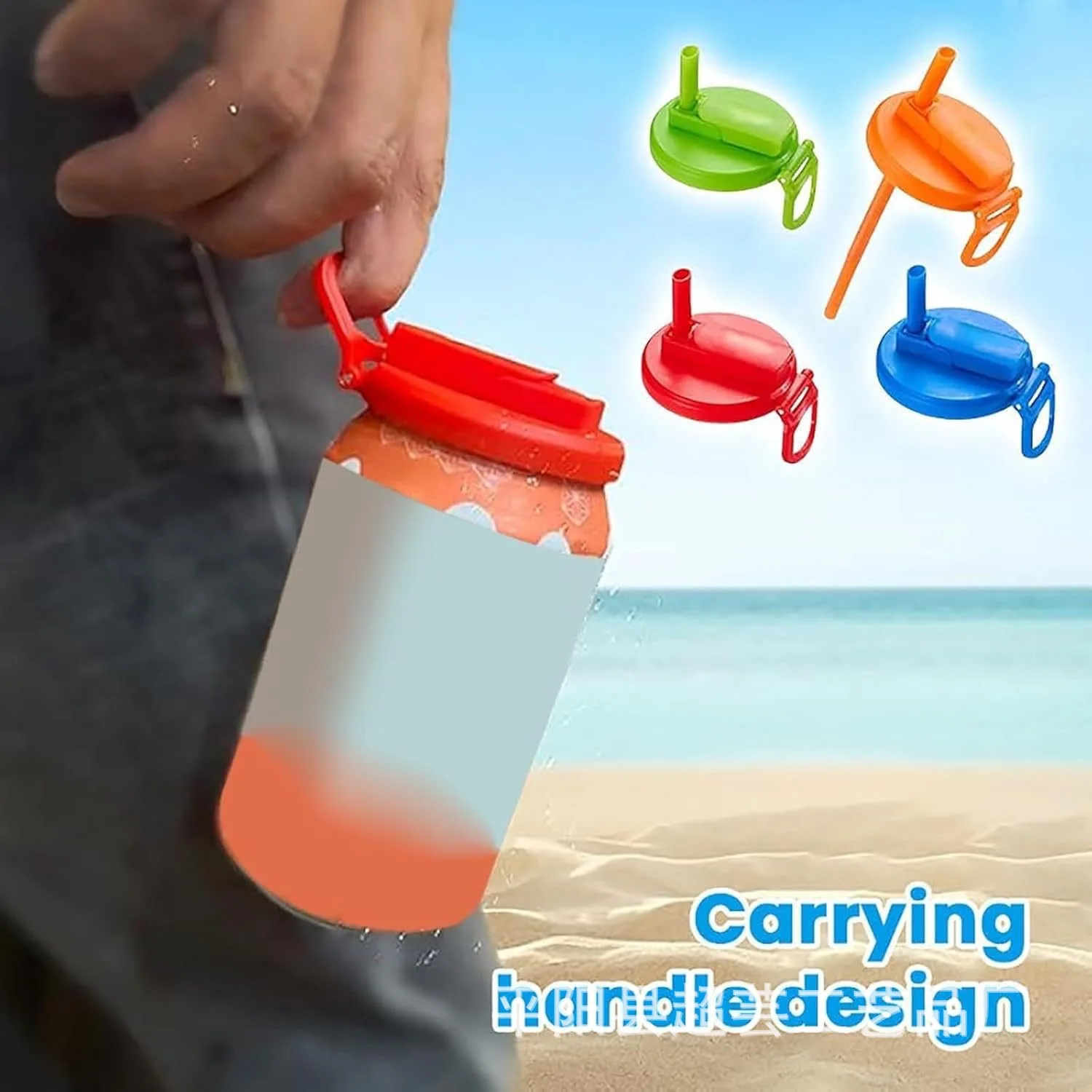 Travel Soda Lid Soda Lid Cover Reusable Silicone Lids with Straws Bpa-free Covers for Standard Beverage Cans for Picnics silicone stretch lids drink cup lids