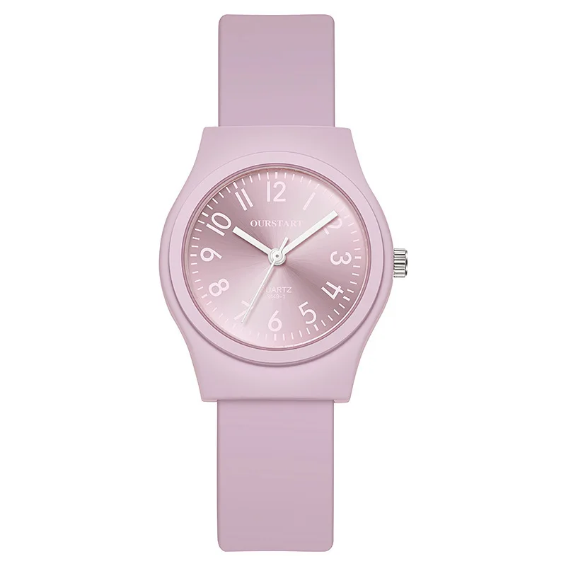 Fashion digital silicone quartz women's watch candy colored watch