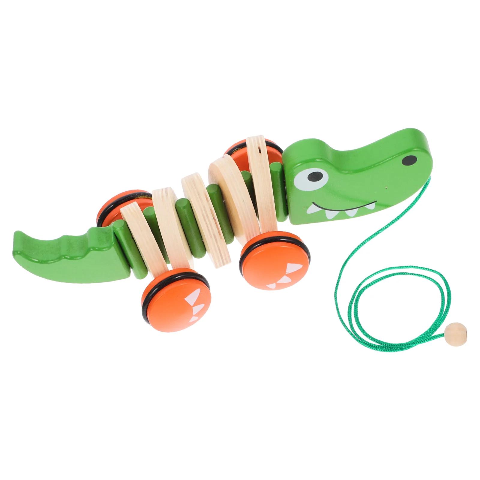 

Puzzle Trailer Wooden Toy Car Baby Small Dog Toys Toddler Creative Drag Pull Along
