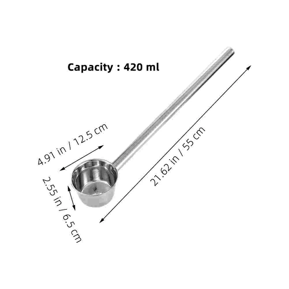 Soup Long Handle Water Spoon Metal Ladle Lengthen Ladles for Cooking Small Gold