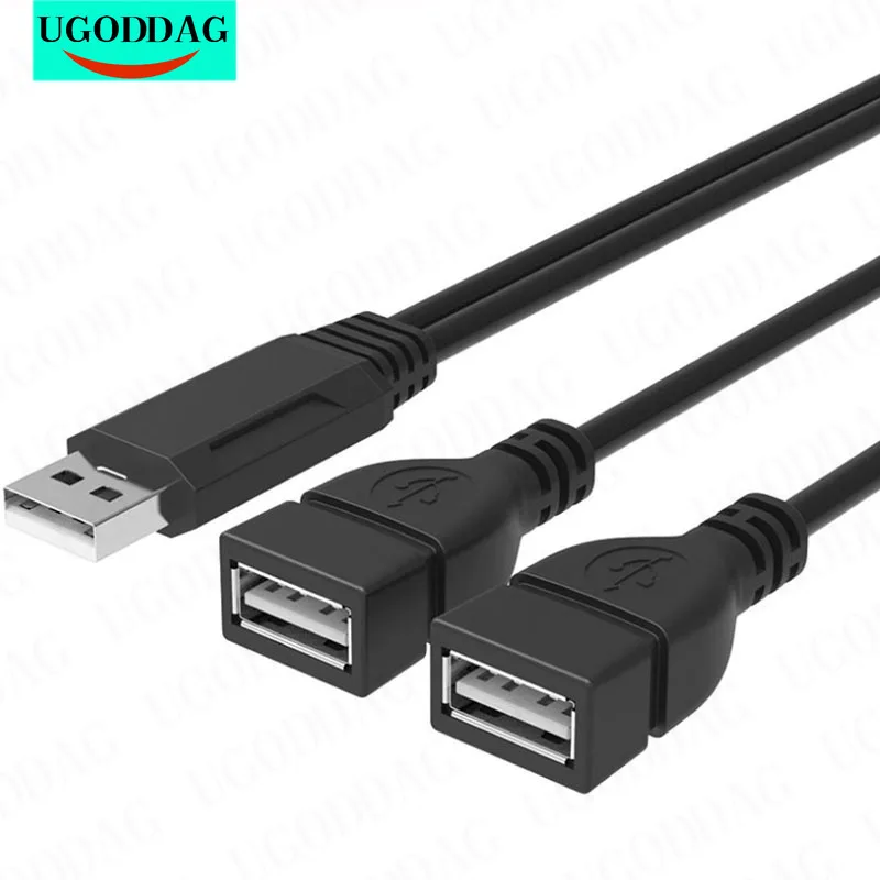 Duplo Usb y Cabo de Extensão A-macho para A-fêmea Converter Adaptador de Alimentação Splitter Charger Usb 2.0 Dual Usb Feminino