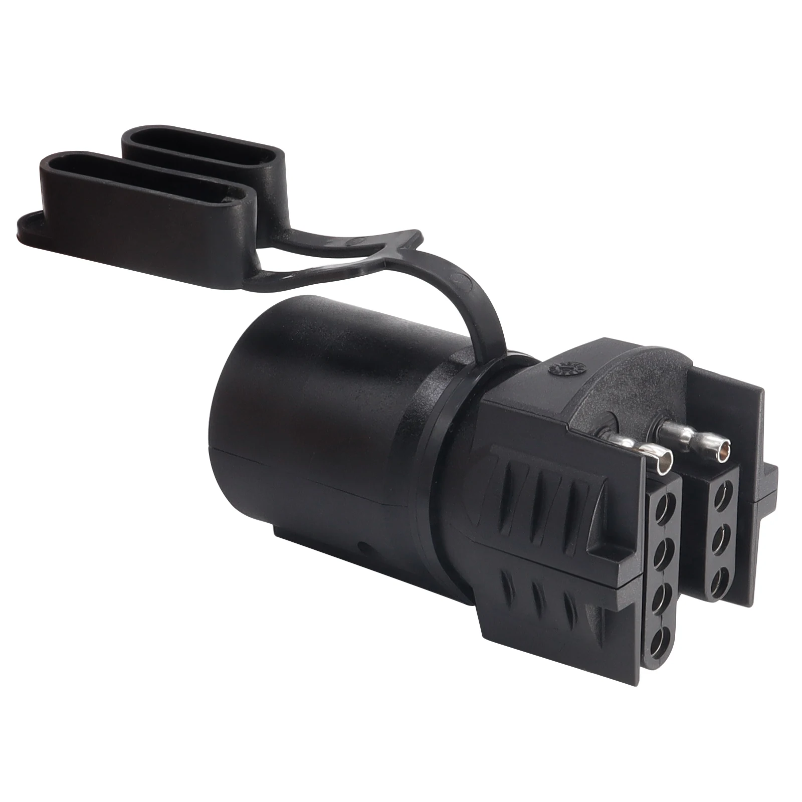 Trailer RV Boat Adapter 7 Way to 4 Way 5 Plug 12V Flat Blade Plug Towing Towbar Tow Hitch Wire Connector Dust cover US trailer plug adapter trailer socket trailer plug socket trailer plug towing adapter towing adaptor