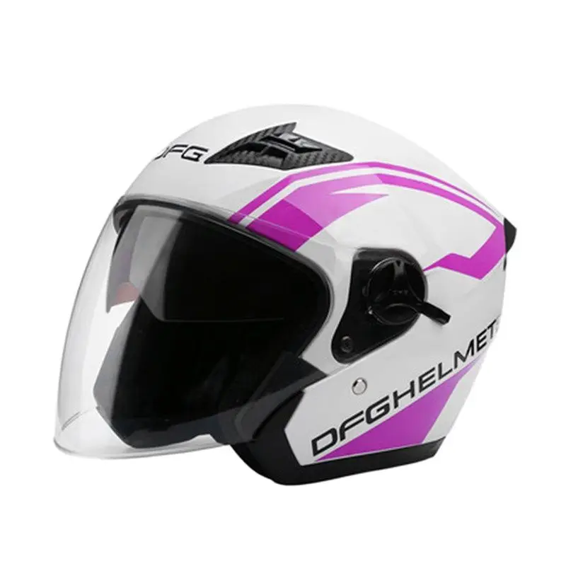 

DFG Men Women Summer Motorcycle Helmet Open Face Dual Lens Visors Moto Helmet Electric Bicycle Helmet Scooter Motorbike Helmet