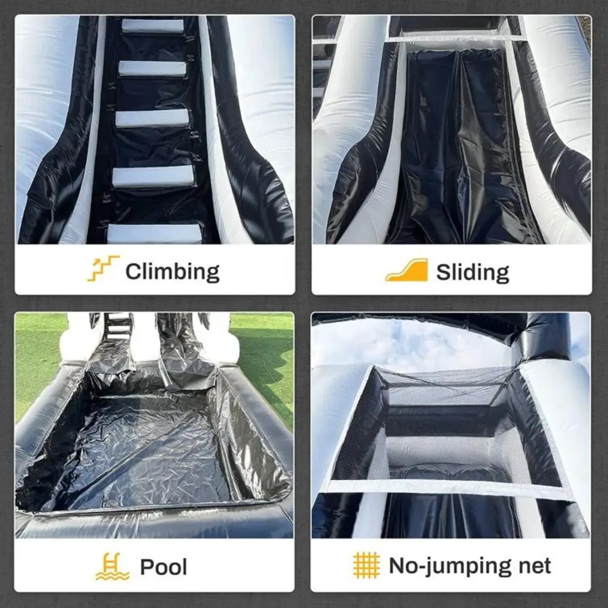 Commercial backyard inflatable water slide for kids bounce house inflatable water climbing slide kids playground 6