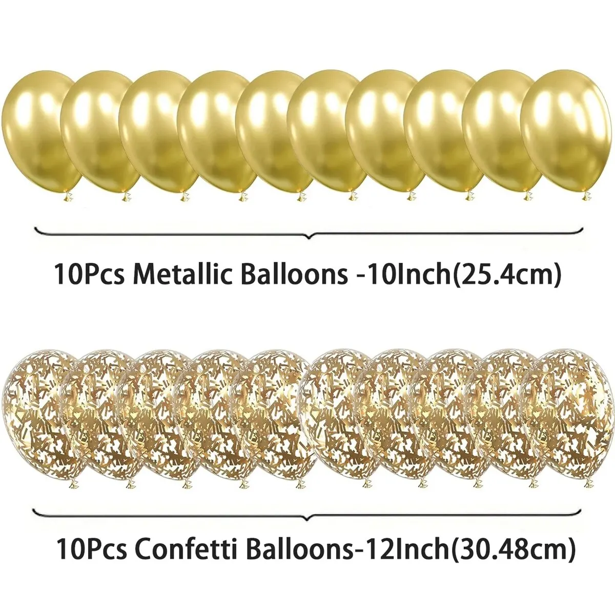 Latex Balloons 20pcs Metallic Confetti Balloons Party For Birthday Weddings Anniversary Valentine's Day Party Decorations
