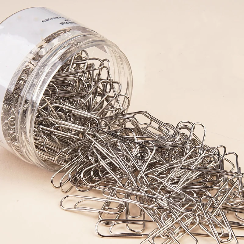 Paper Clips 160 pcs Silver Paper Clips Office Supplies Large File Bookmark Clip Organizer Stationery Stainless Steel