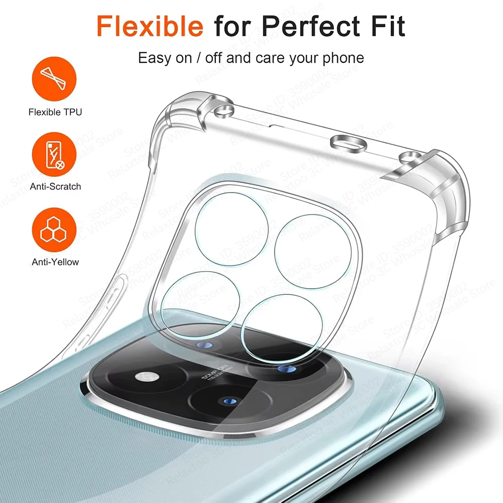 Clear Anti-Shock Soft TPU Silicone Case - Slim Protective Shell Cover