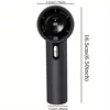 Portable Handheld Turbofan with 3 Adjustable Wind Speeds, USB Charging LED Digital Display Stylish Black/white Design 3