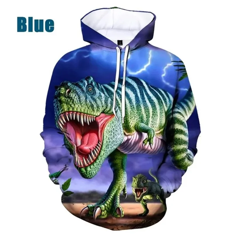 thumbnail image 1 of Sudadera unisex con estampado 3D de dinosaurio, sudadera con capucha de moda para hombre, sudadera informal de primavera y otoño de talla grande para hombre, sudadera con capucha, camisetas de calle, 1 of 4
