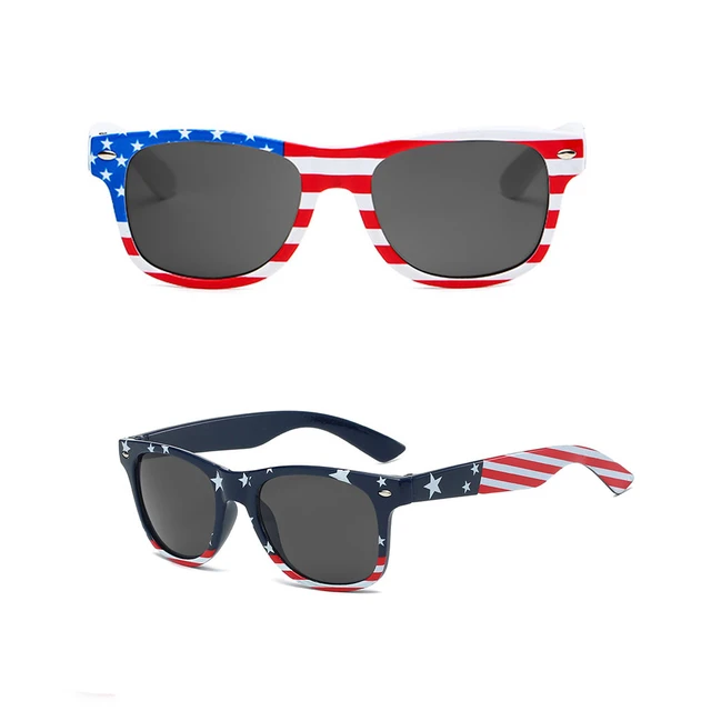 نظارات شمسية علم الولايات المتحدة الأمريكية للبالغين والأطفال ، قناع  للحفلات ، نظارات شمسية داكنة ، شخصية ، زخرفة المجوهرات ، حفلة موسيقية ،  موضة ، بيع بالجملة - AliExpress
