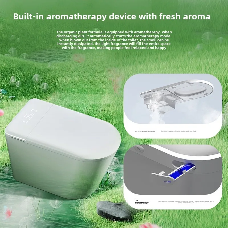 Fragrance automatic descaling smart toilet ceramic integrated smart toilet no water pressure limit ultra-thin large seat ring