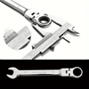 Shaking Head Ratchet Chrome Vanadium Steel Two-Way Event-Head Ratchet Wrench Quick Manual Dual-Purpose Ratchet Wrench Open Wrenc 4