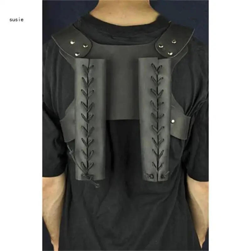 

X7YA Средневековый плечевой ремень Держатель для меча Задние ножны Ножны Взрослые Рыцарь Оружие Косплей Шестерня Рапира Кольца