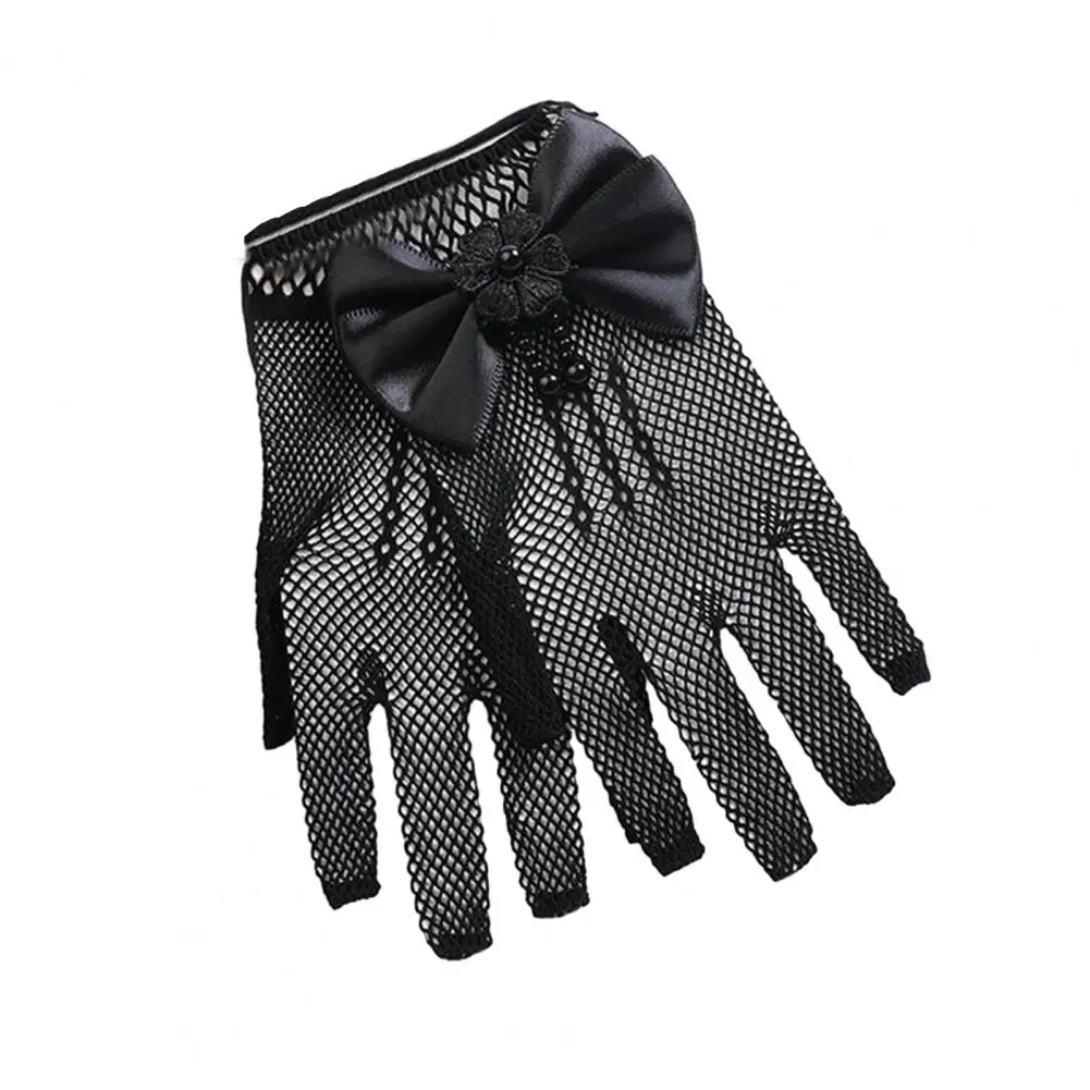 1 Pair Chic Children Gloves Hollow Out Soft Gloves Anti-slip Lace