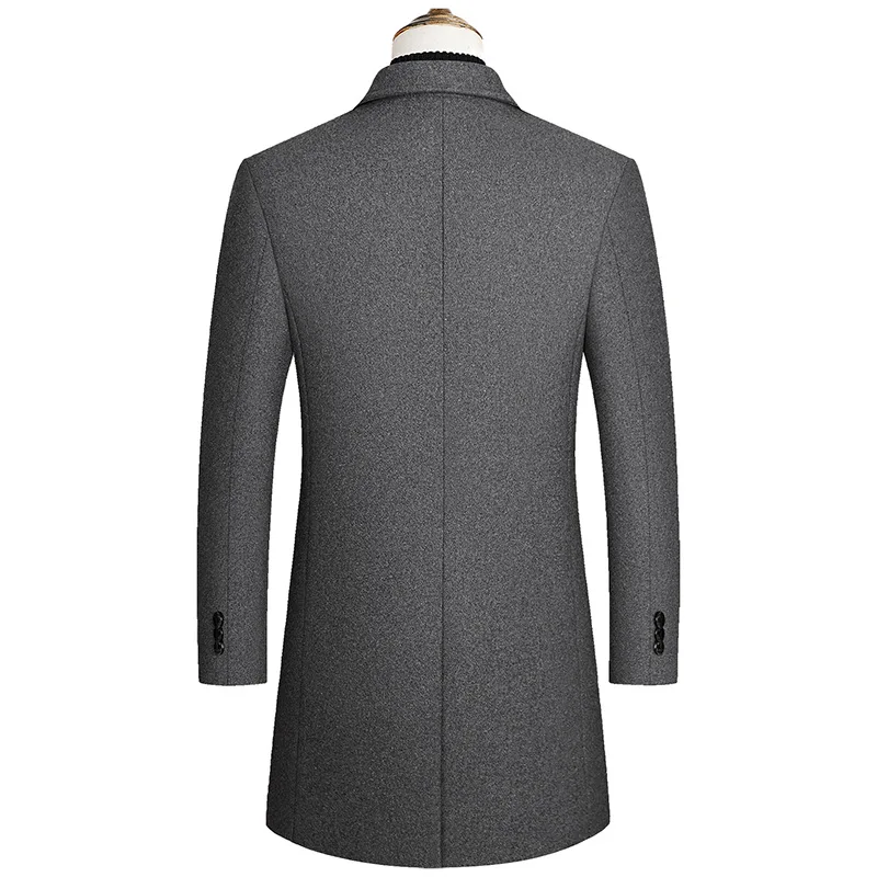 Men Trench Coats Double Breasted Jackets Casual Cashmere Blends Business Long Jackets Men Leisure Overcoats Male Fit Blends 4XL