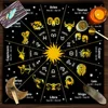 Zodiac Tarot Tablecloth 12 Constellations Altar Cloth Tarot Mat Witchcraft Divination Astrology Board Game Decor Art Poster 1