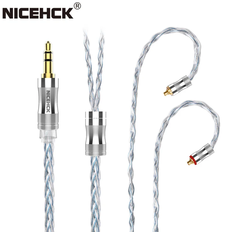 

NICEHCK C8s-3 8 Core посеребренный медный обновленный кабель для гарнитуры 3,5 мм/2,5 мм/4,4 мм MMCX/QDC/0,78 2Pin для DB3 KXXS Kanas MK3