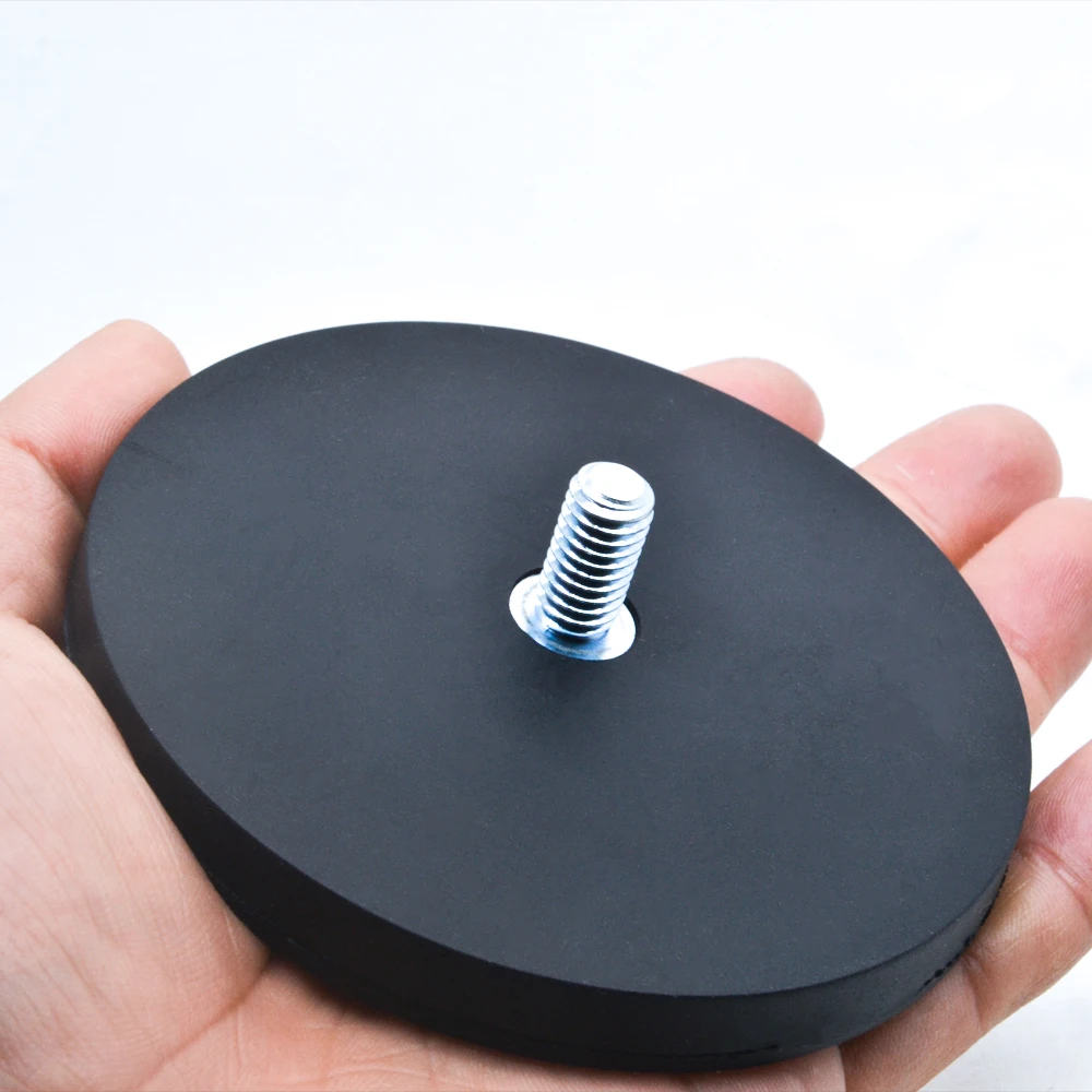 para o Carro Conduziu a Luz da Câmera 45kg Poderoso Neodímio Ímã Disco de Borracha Costed D88x8 mm m8 Proteção de Superfície da Linha