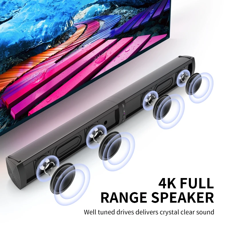 25in Soundbar Speakers for TV Home Theater Built-in Dual Subwoofers and 4 Speakers 3D Stereo Surround Bluetooth Speaker System soundbar speakers,tv speakers,speaker units