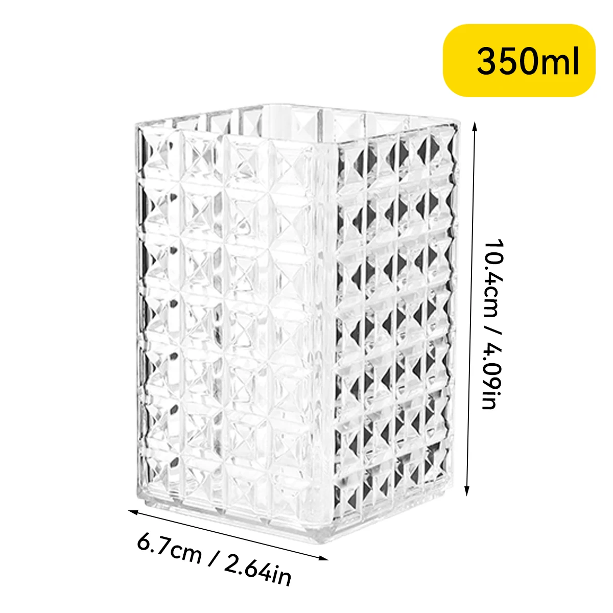 WORTHBUY Transparent Makeup Brush Holder Plastic Cosmetic Storage Box Desk Lipstick Eyeliner Makeup Organizer Display Rack 6