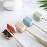 4Pcs Travel Outdoor Toothbrush Head Cover Wheat Straw Toothbrush Protection Cover Portable Toothbrush Head Storage Protection 1